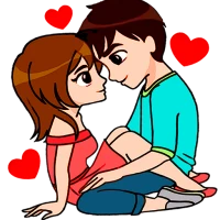 WhatsApp için aşk çıkartmaları